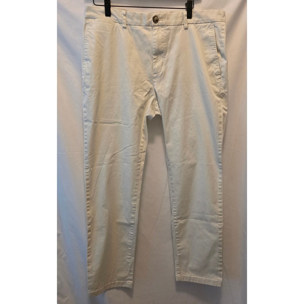 Vineyard Vines Breaker Pant Mens 34 x 30 White Stretch Chino Trousers